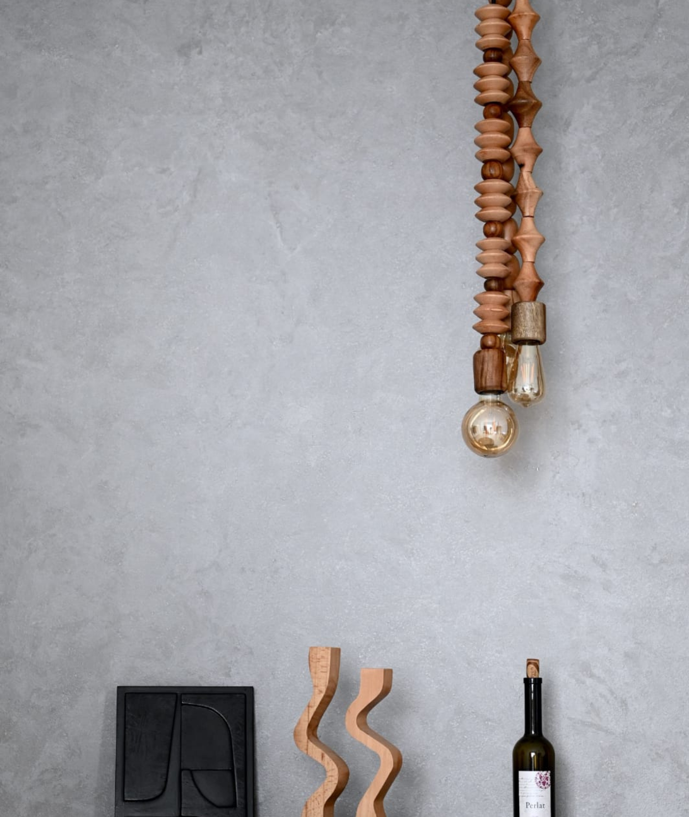 Geometric Wooden Beads String Droplight Hanging Lamp