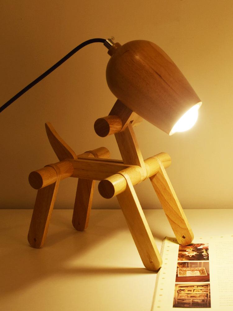 Personalized solid wood table lamp
