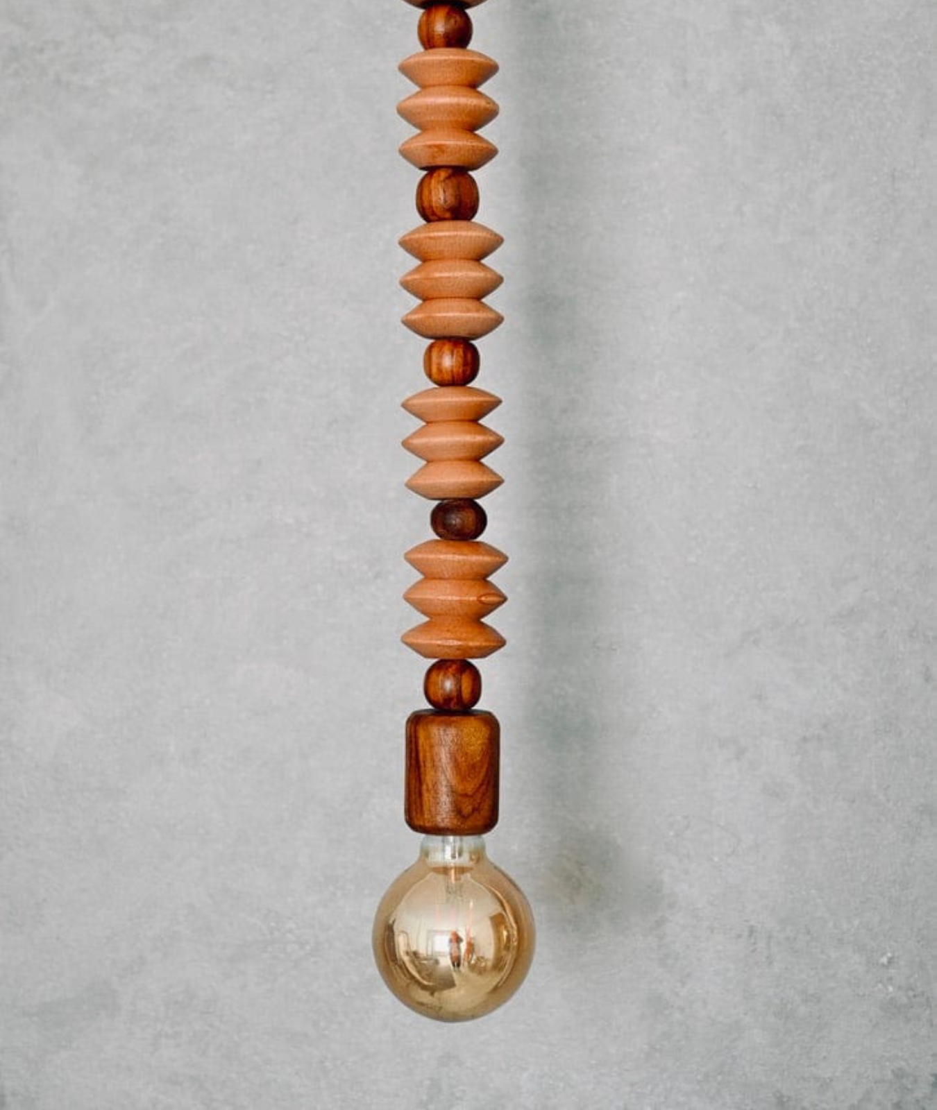 Geometric Wooden Beads String Droplight Hanging Lamp