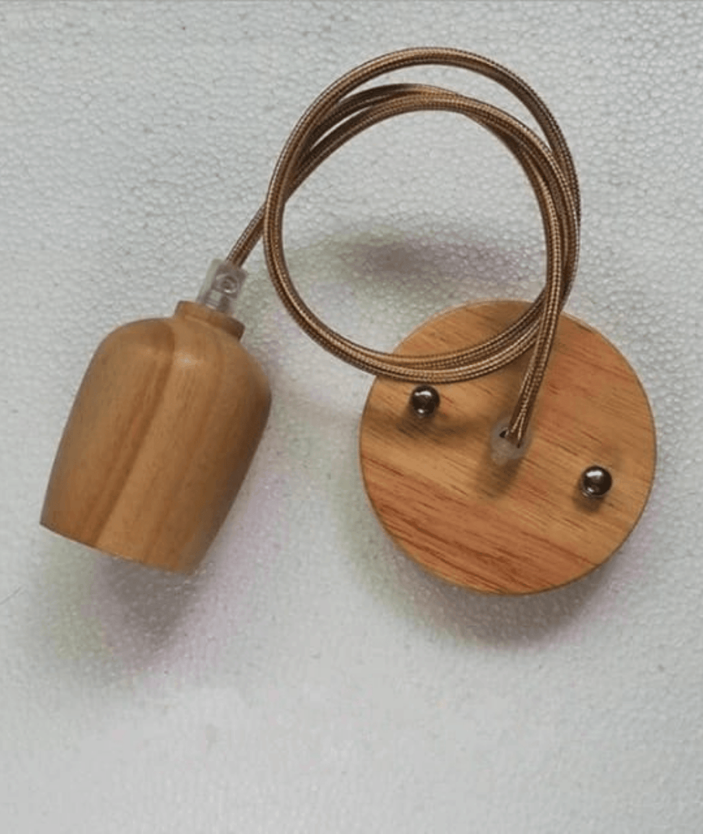 Wooden Pendant Lights Hanging Switch Light Holder
