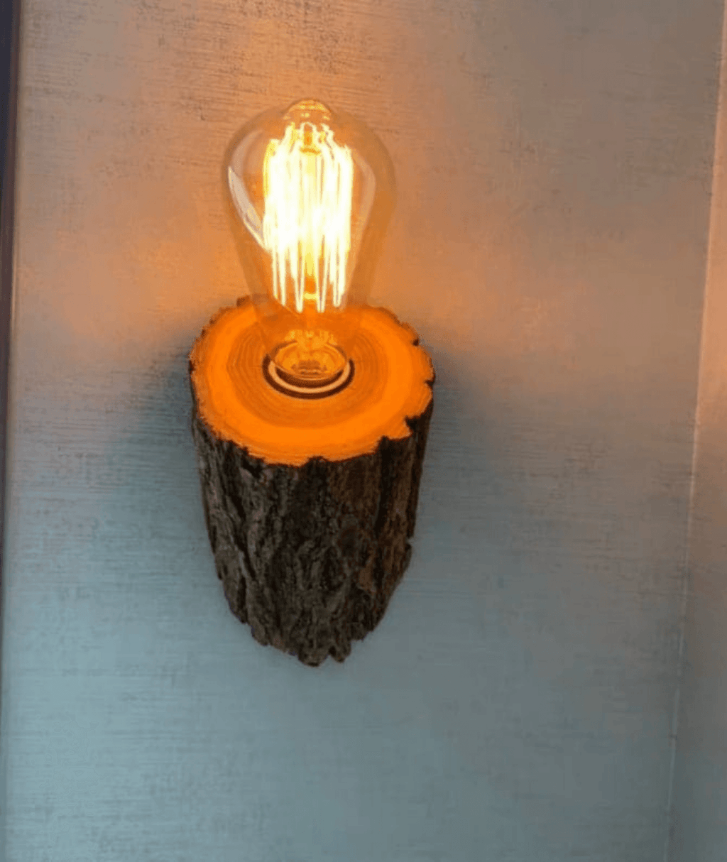 Natural Wood Wall Sconce