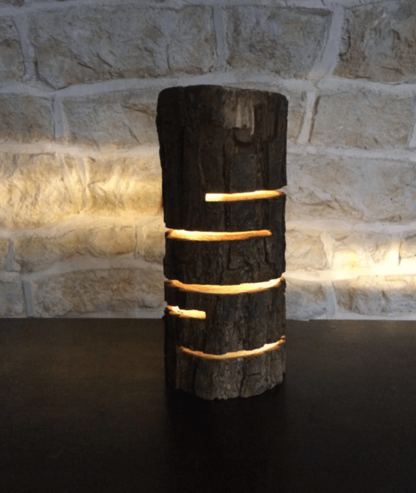 Glowing  Log Wooden Lamp