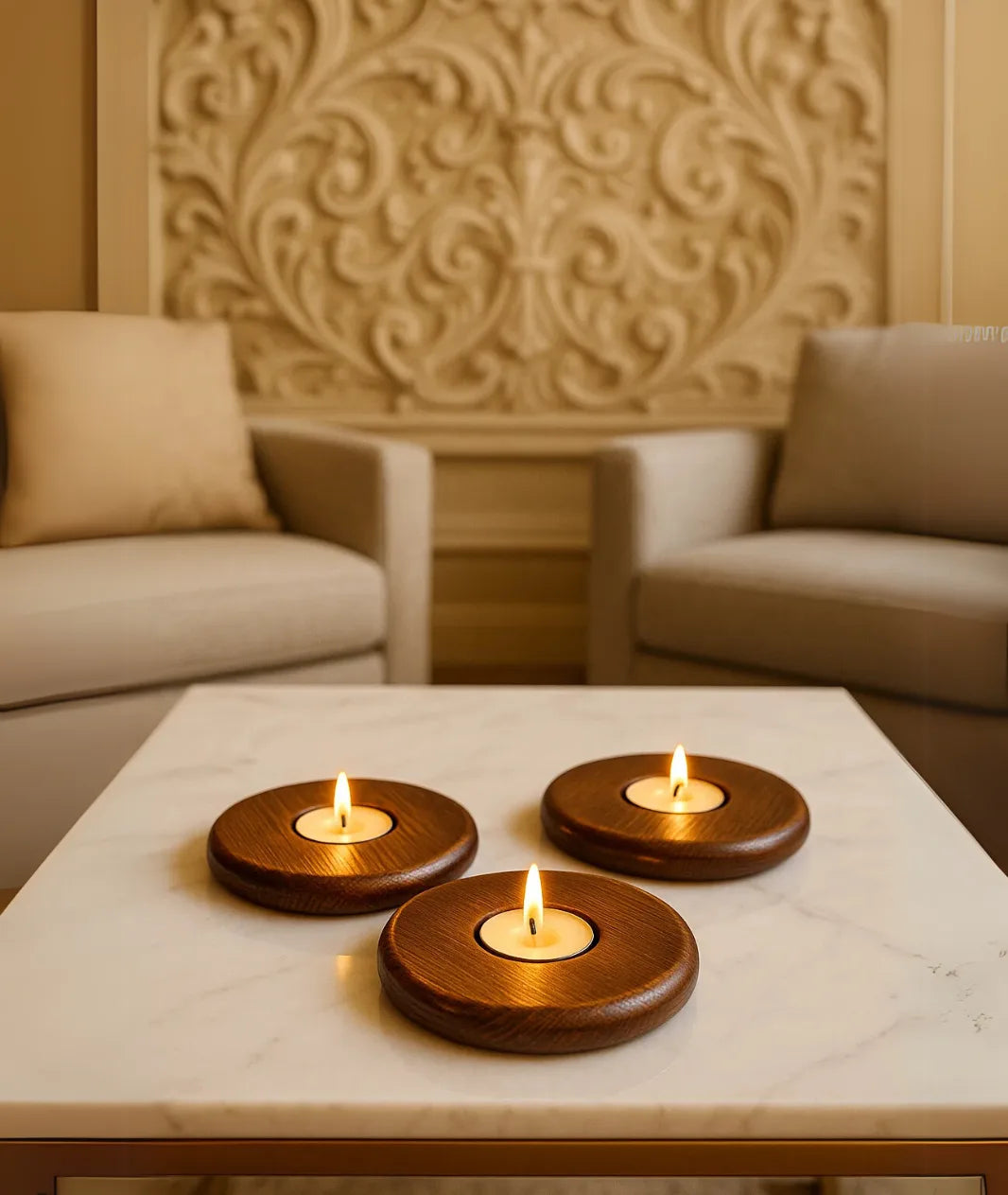 Wooden Eye Tealight Holder