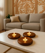 Wooden Eye Candle Holder