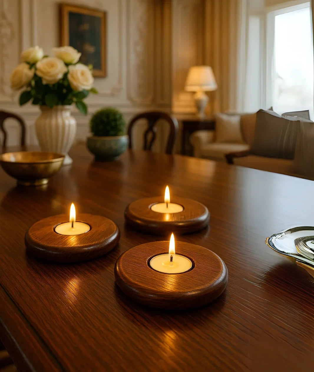 Wooden Eye Tealight Holder