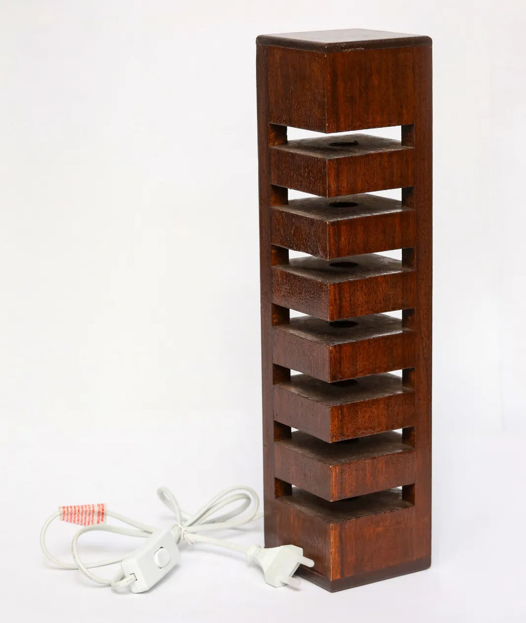 Mr. Block Wooden Table Lamp