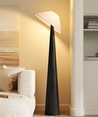 Wooden Tipped Hat Floor Lamp
