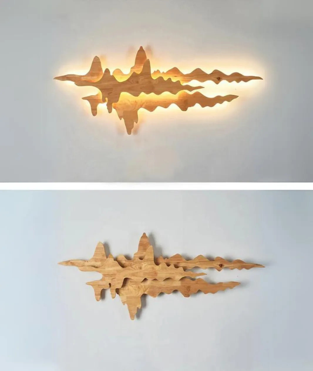 Creative Cloud Style Wooden Wall Lamp