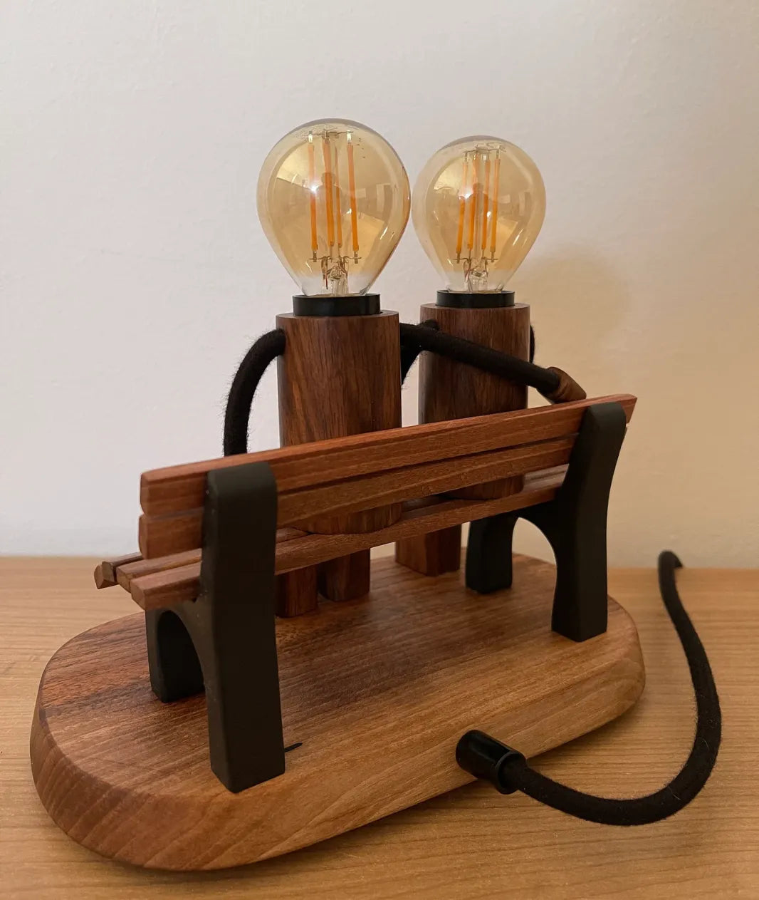 Lovers on the Bench Table Lamp