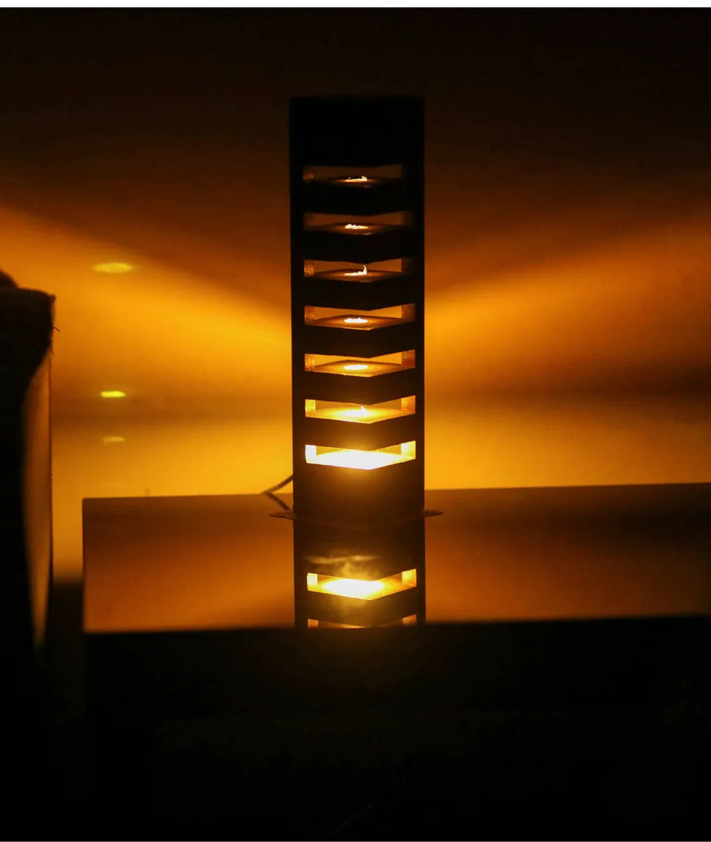 Mr. Block Wooden Table Lamp