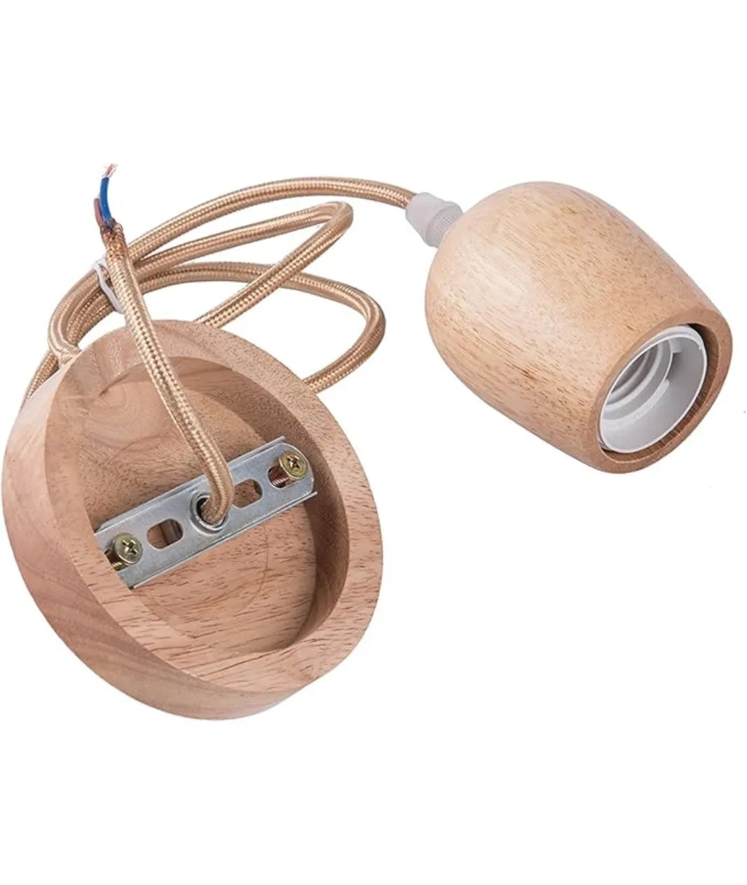 Wooden Pendant Lights Hanging Switch Light Holder