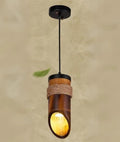 Original Bamboo Style Hanging  Wooden Lamp