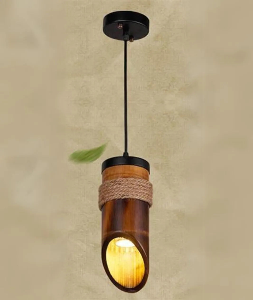 Original Bamboo Style Hanging  Wooden Lamp