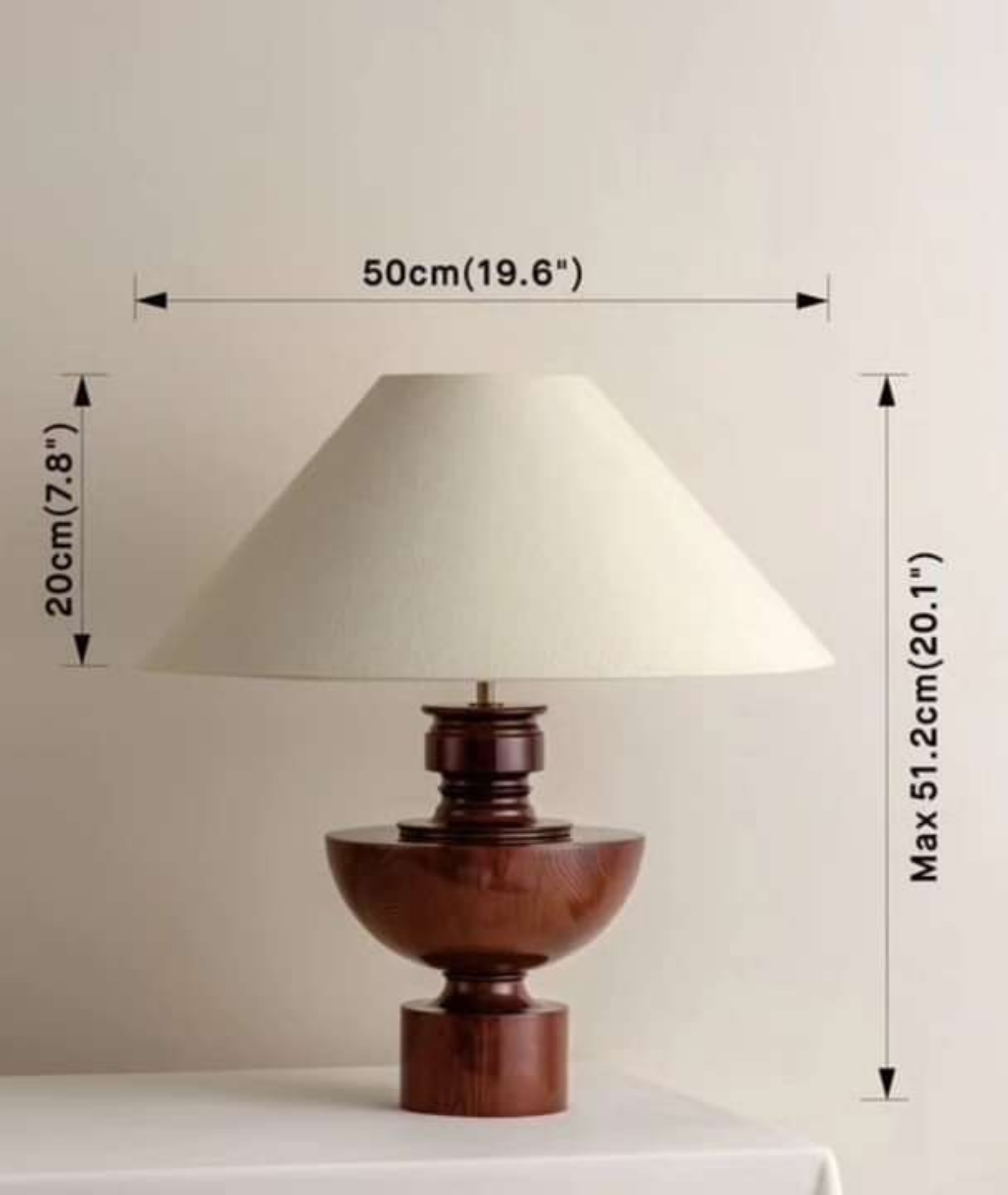 Red Rock Wooden Table Lamp