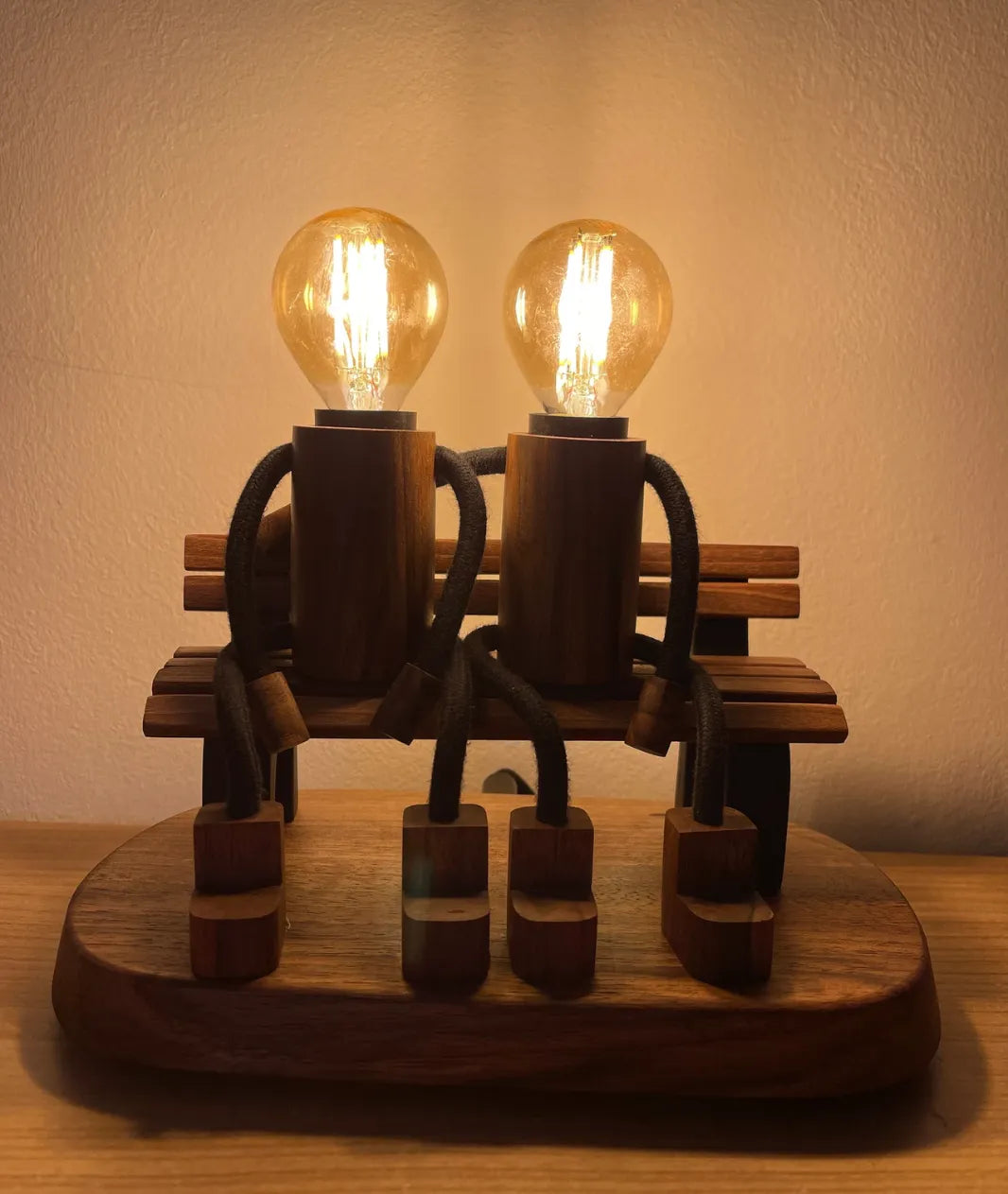 Lovers on the Bench Table Lamp