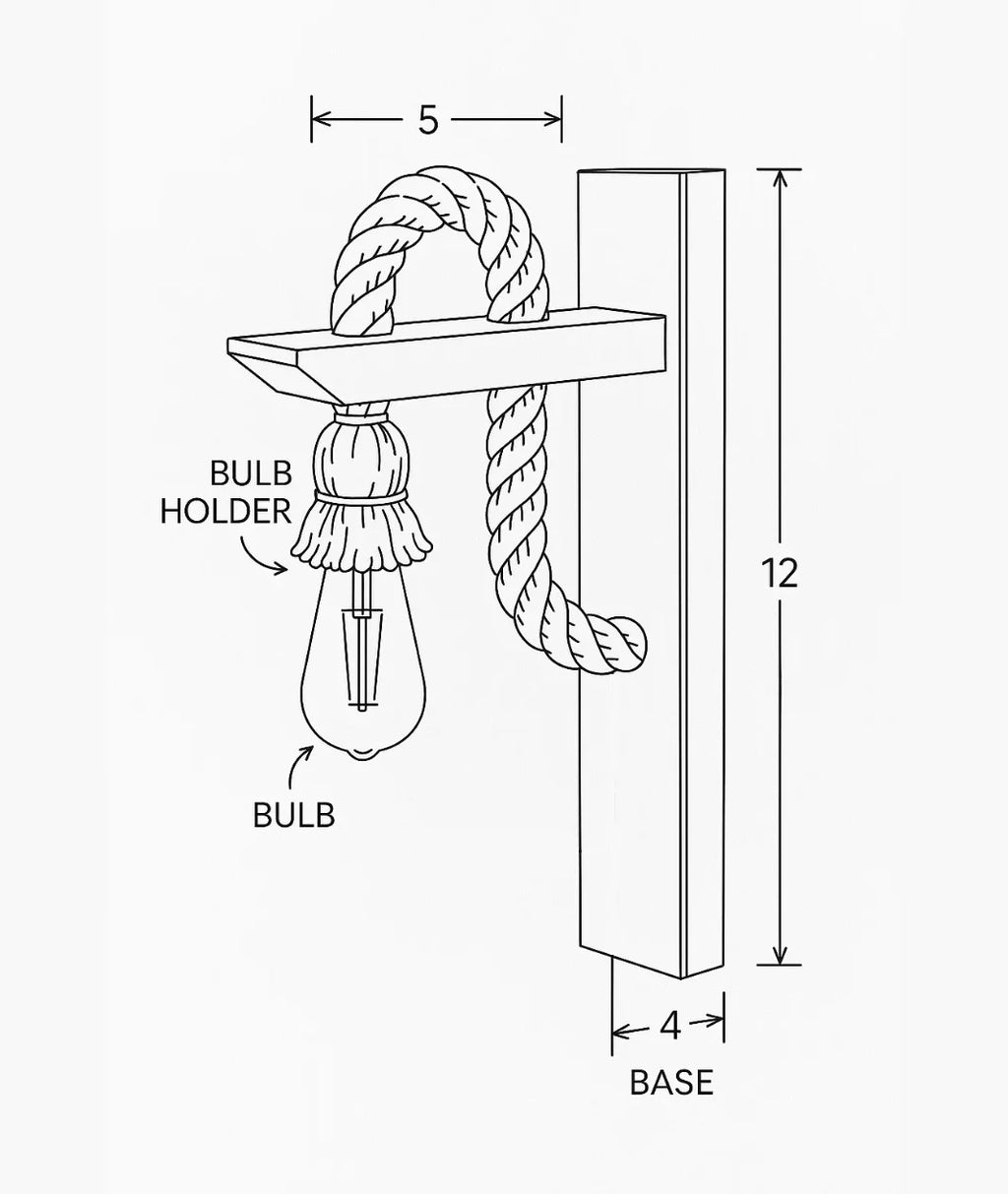 Rope Wall Hanging Sconce