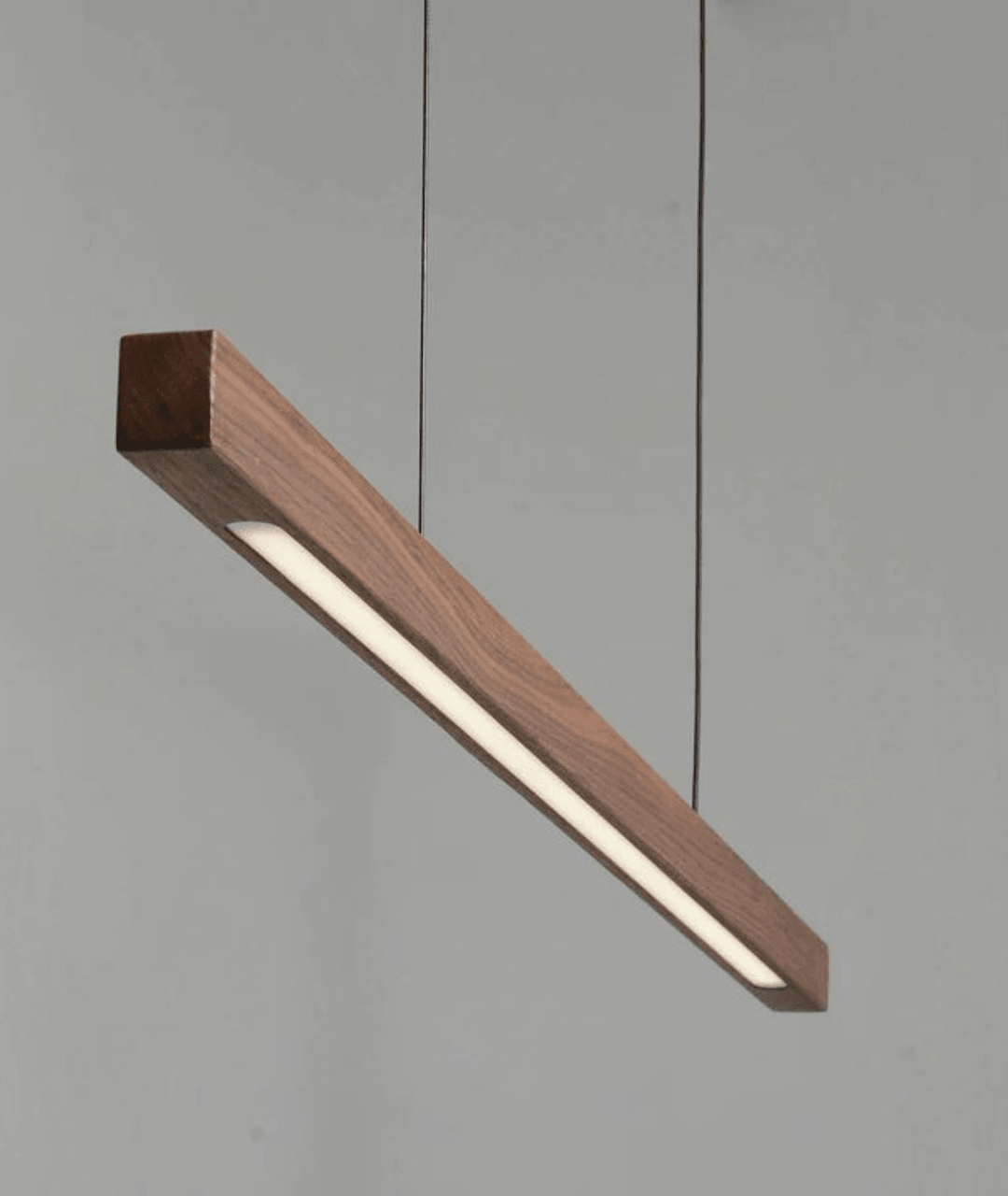 Minimalist Ash Wood Linear LED Pendant