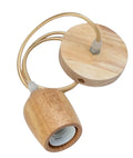 Wooden Pendant Lights Hanging Switch Light Holder