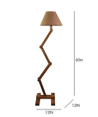 Modern Angled Wood Floor Lamp