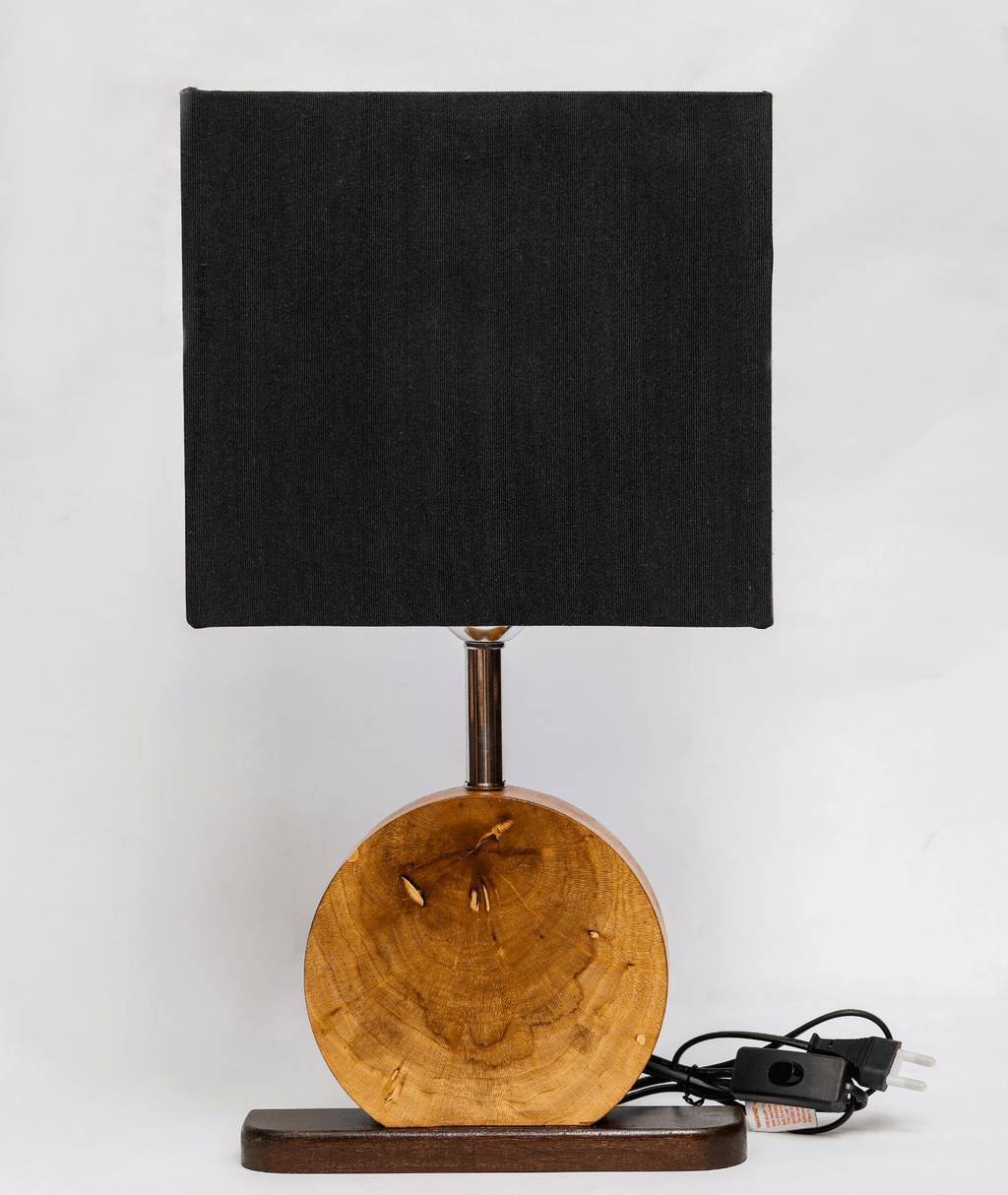 Moon Table Lamp or Large Round Wood Table Lamp