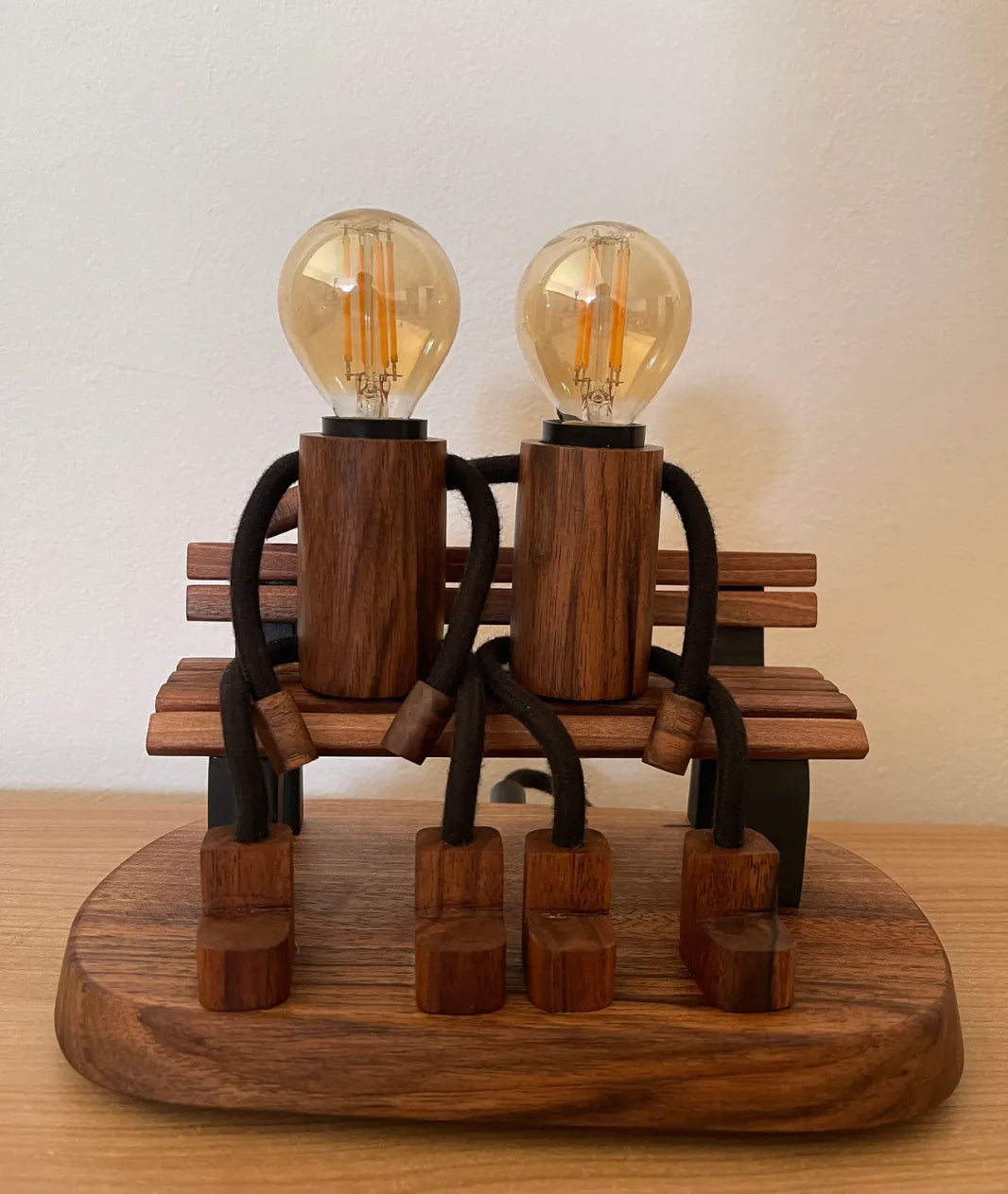 Lovers on the Bench Table Lamp