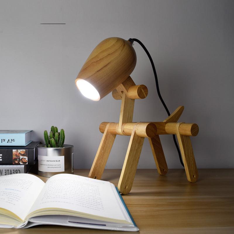 Personalized solid wood table lamp