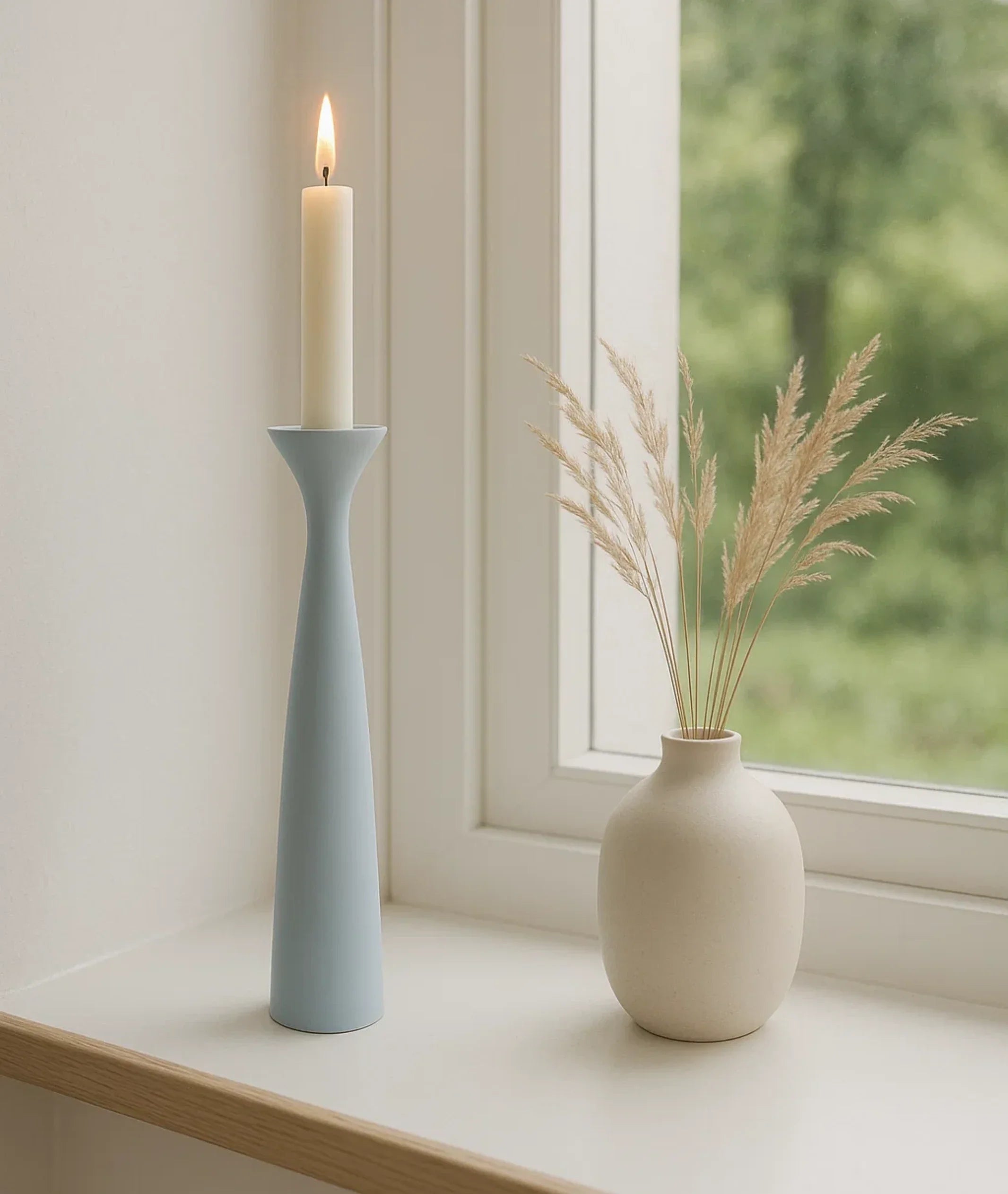 DIY Oak Wooden Candlestick Holder