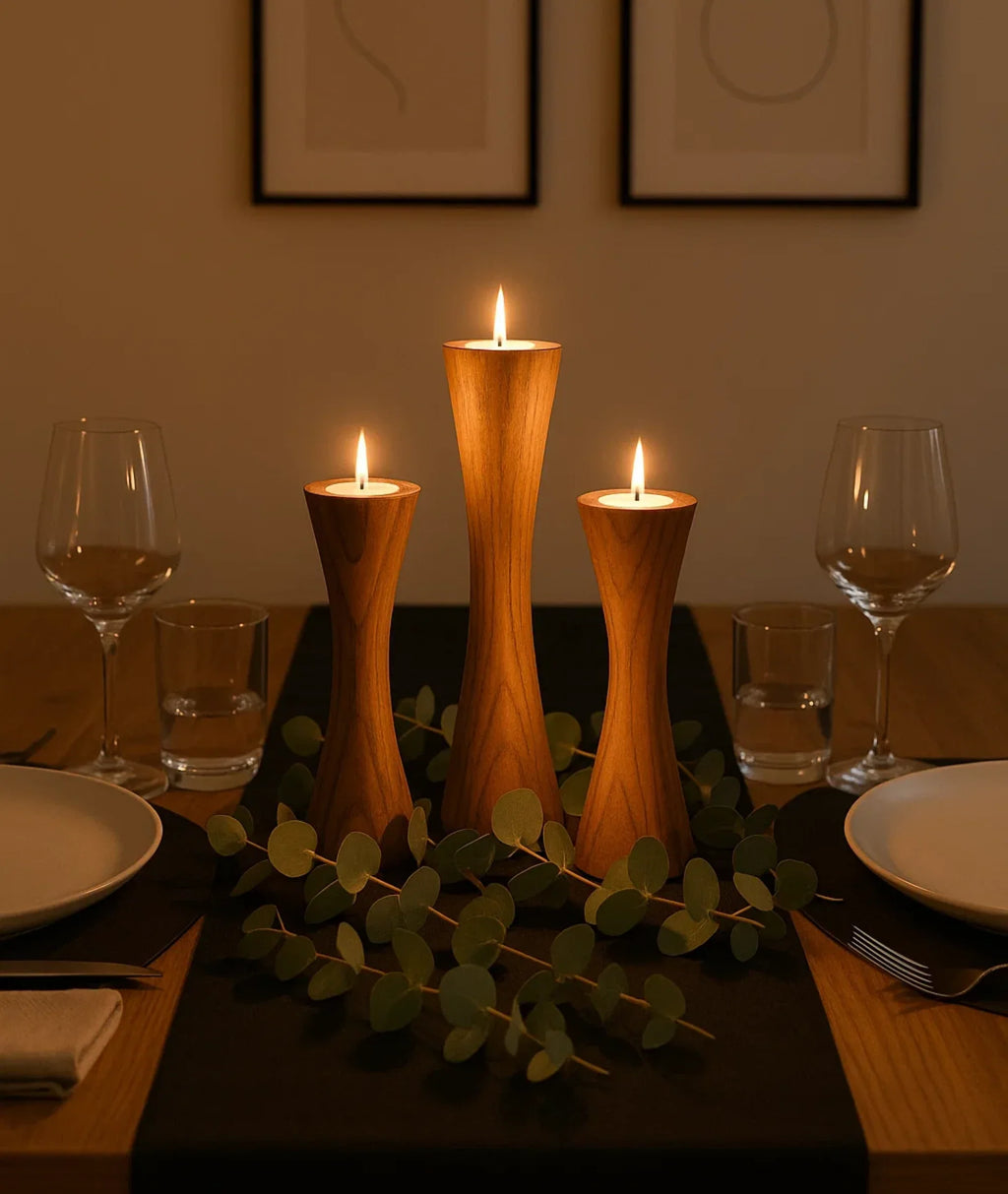 Wooden Candle Holder