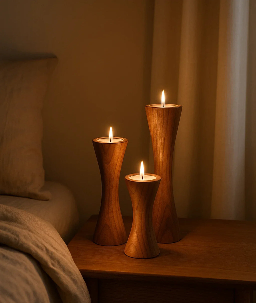Wooden Candle Holder