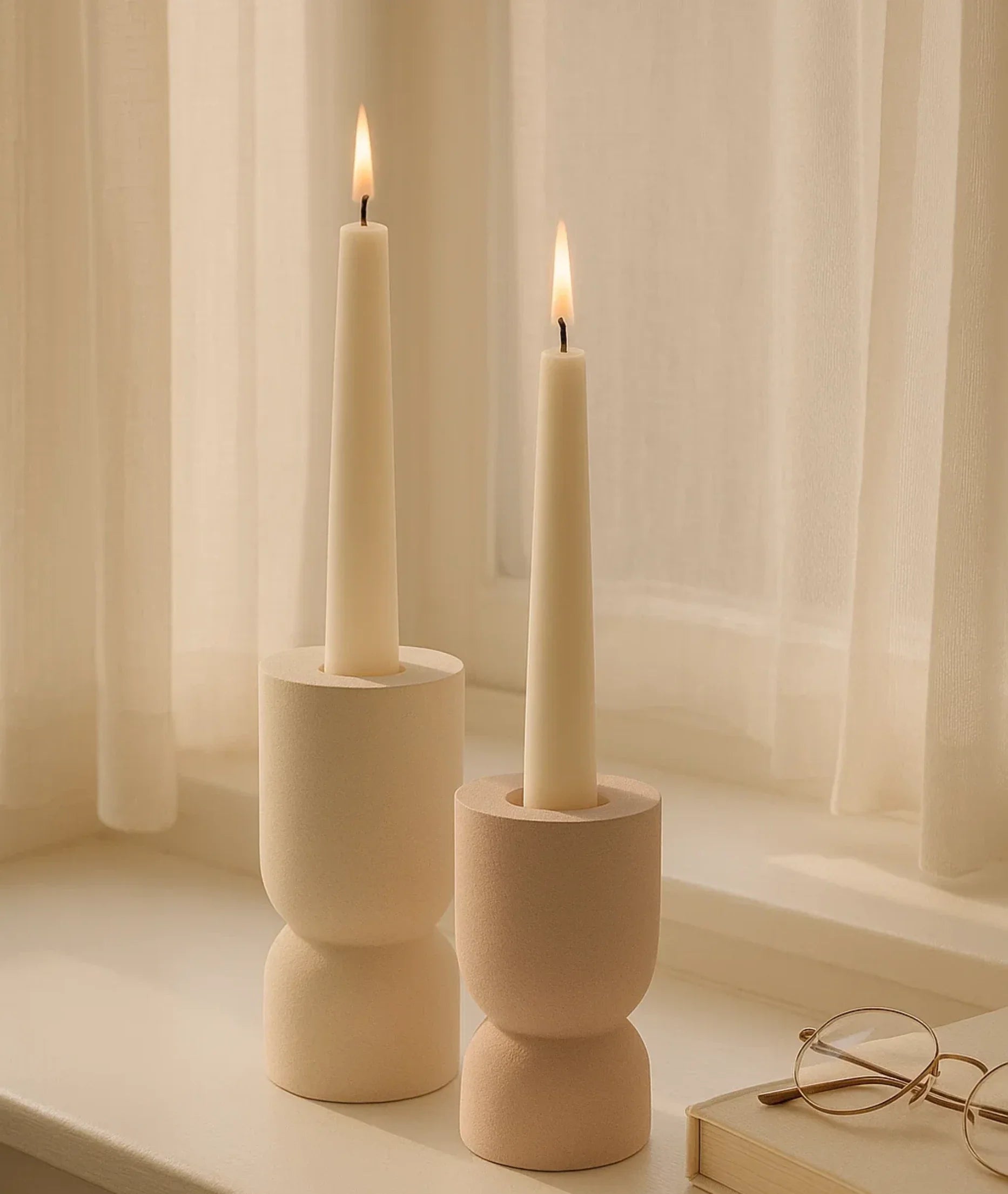 Ingrid Taper Wooden Candlestick Holder