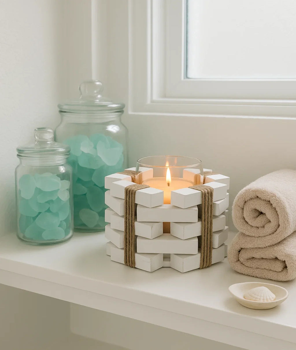 WoodLock Candle Holder