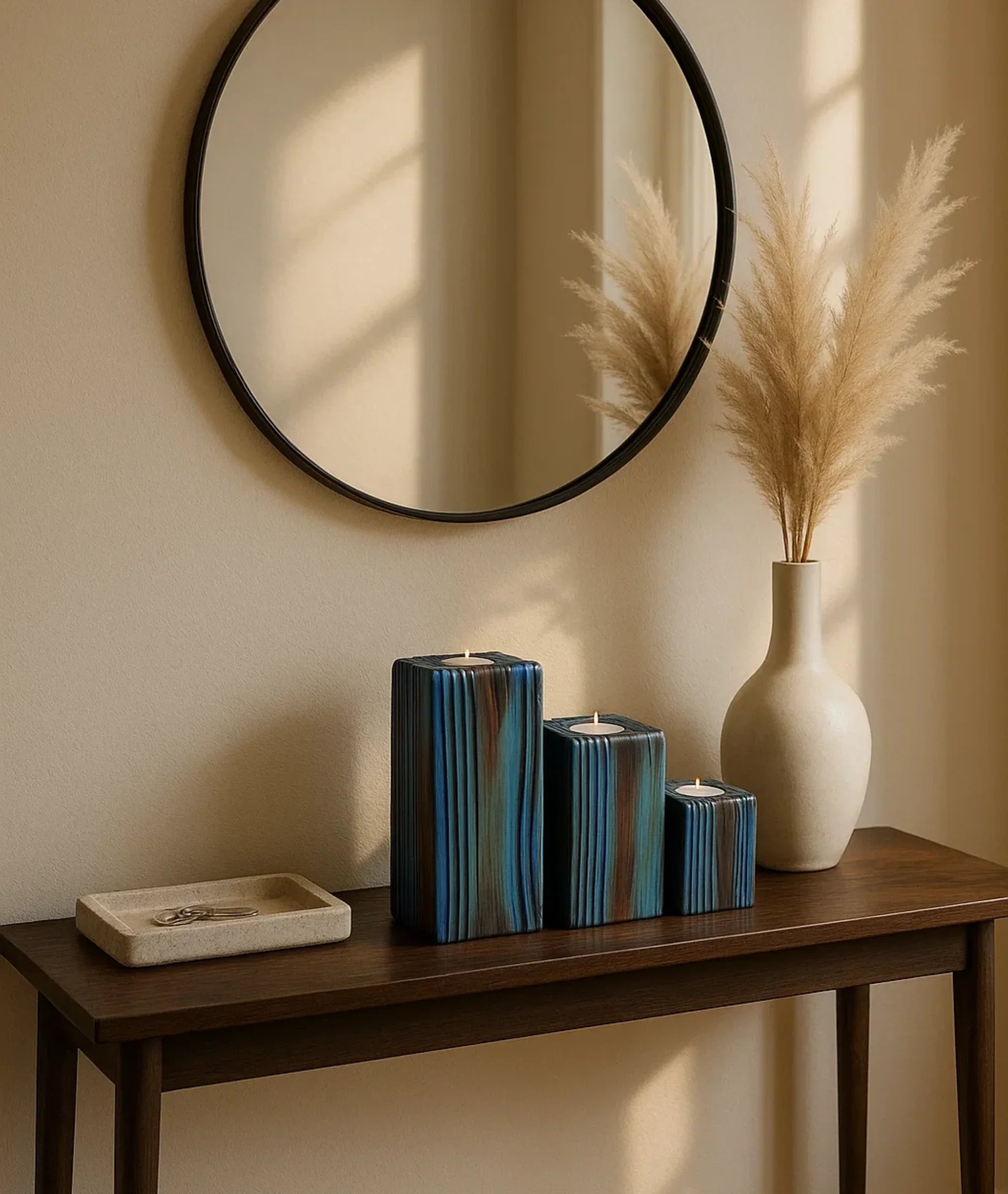 Lamcy Plaza Wooden Candlestick Holder