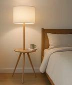 Pure Wood Tripod Lamp