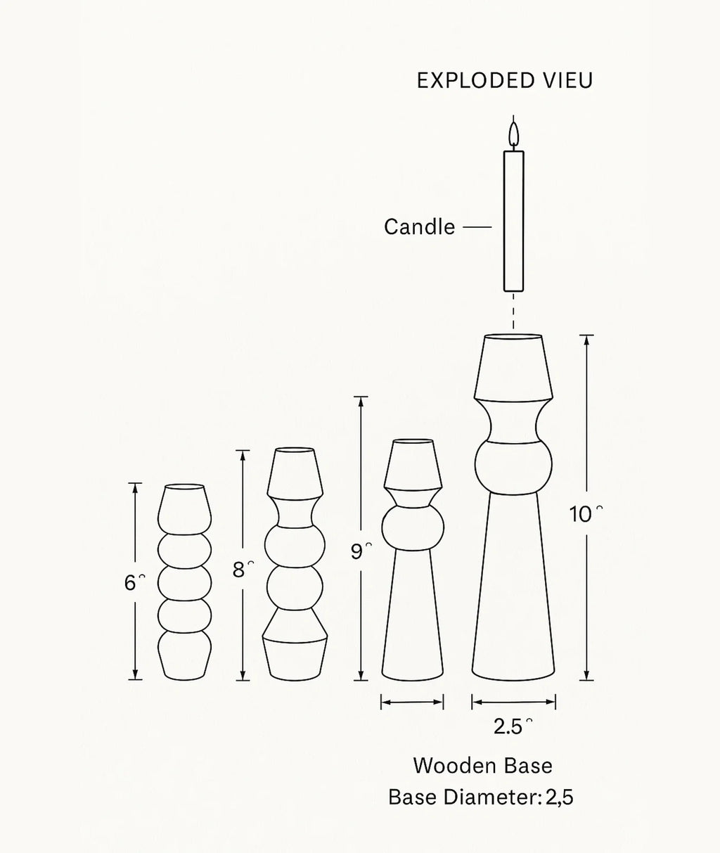 Olaf wooden Candlestick Holder