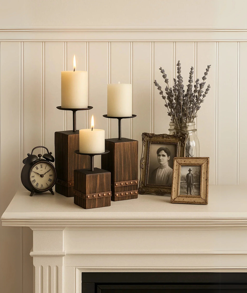 Tempe Wooden Candle Holder