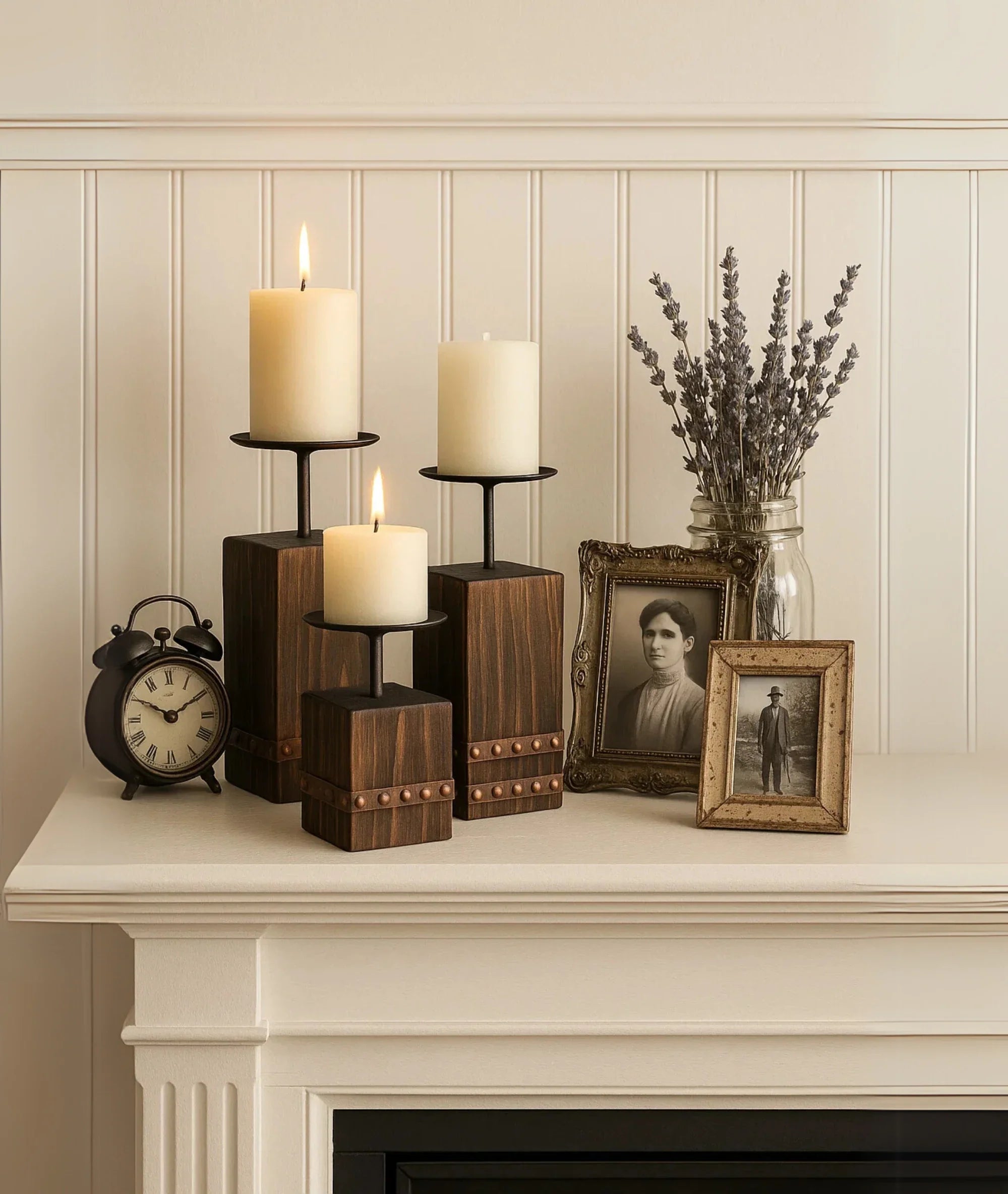 Tempe Wooden Candle Holder